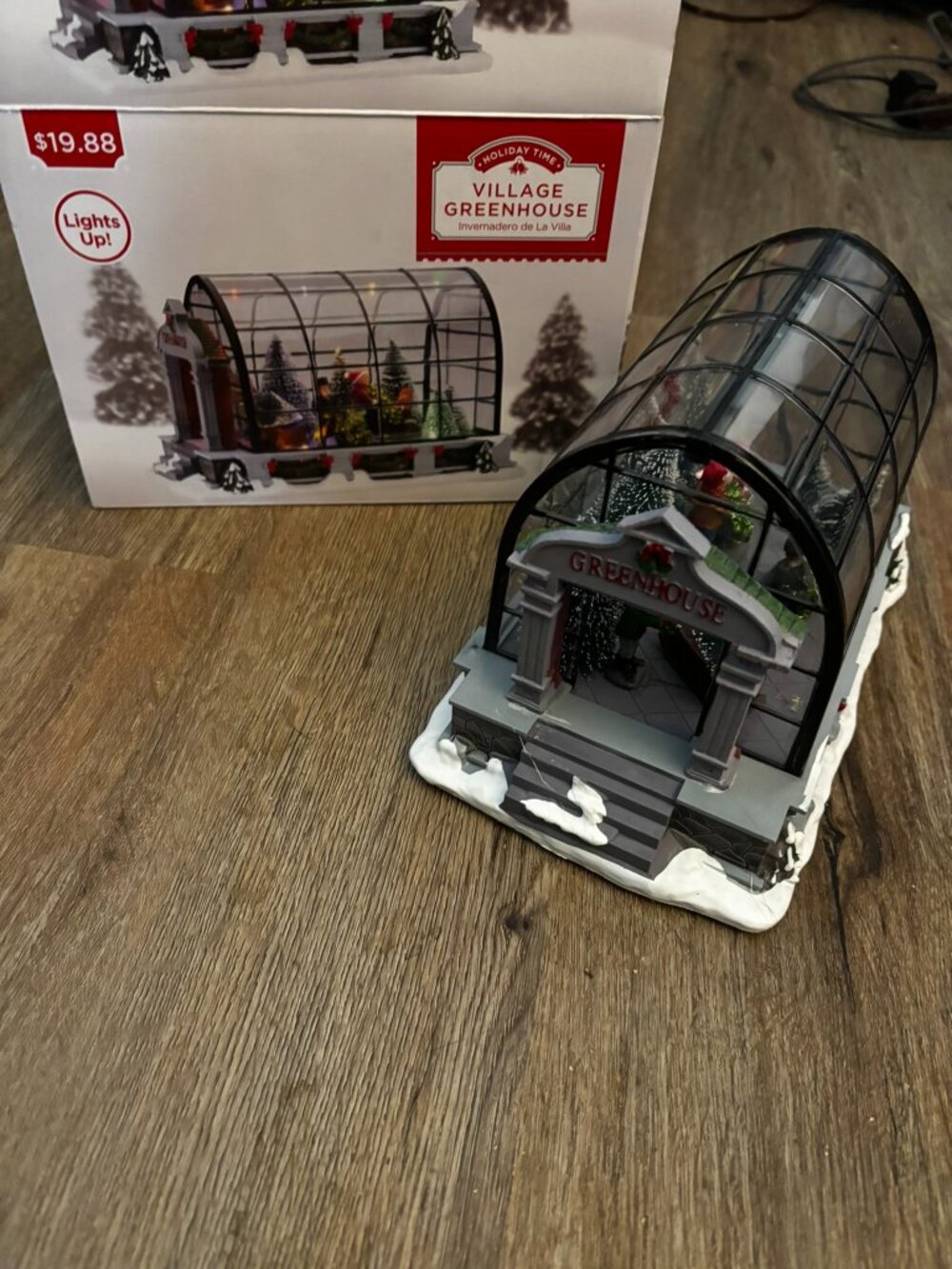 Holiday Time Christmas Village Light Up building Village Greenhouse MIB